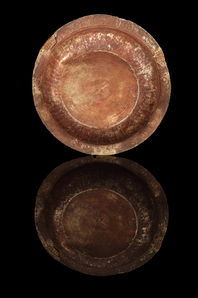 A collection of Tanimbar gold repoussé dishes