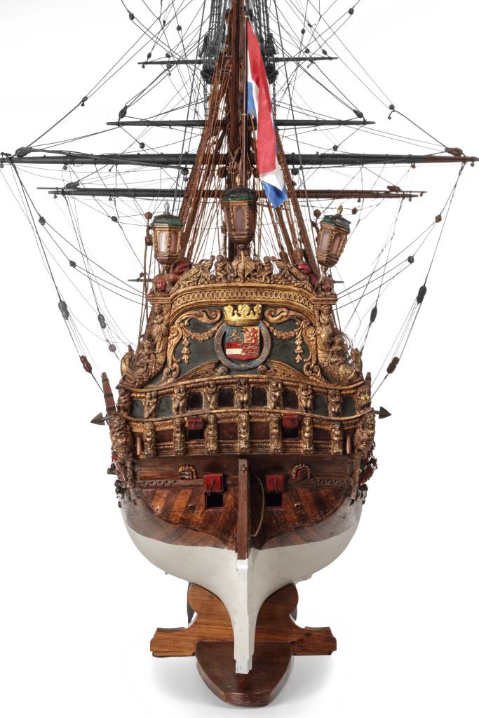 A detailed ship’s model of the Dutch 'tweedekker fregat', biplane frigate, the ‘Hohenzollern’