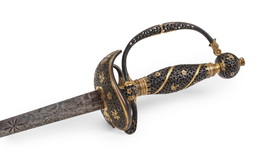 A smallsword with a Japanese sawasa hilt and a Dutch steel blade