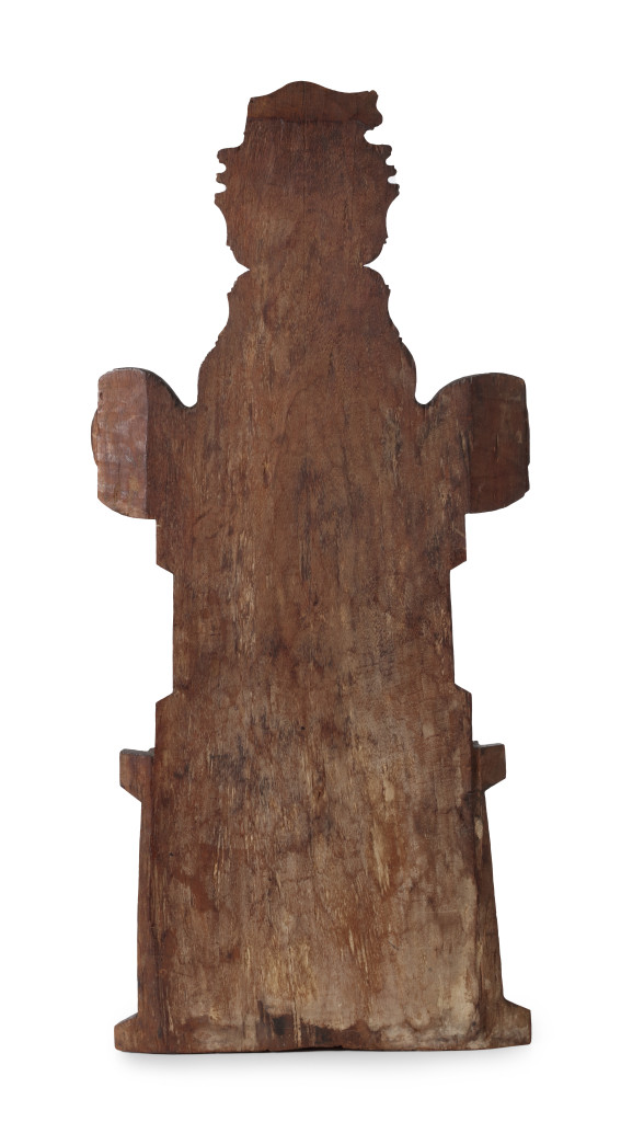 A Sinhalese hardwood and carved ivory home altar or shrine