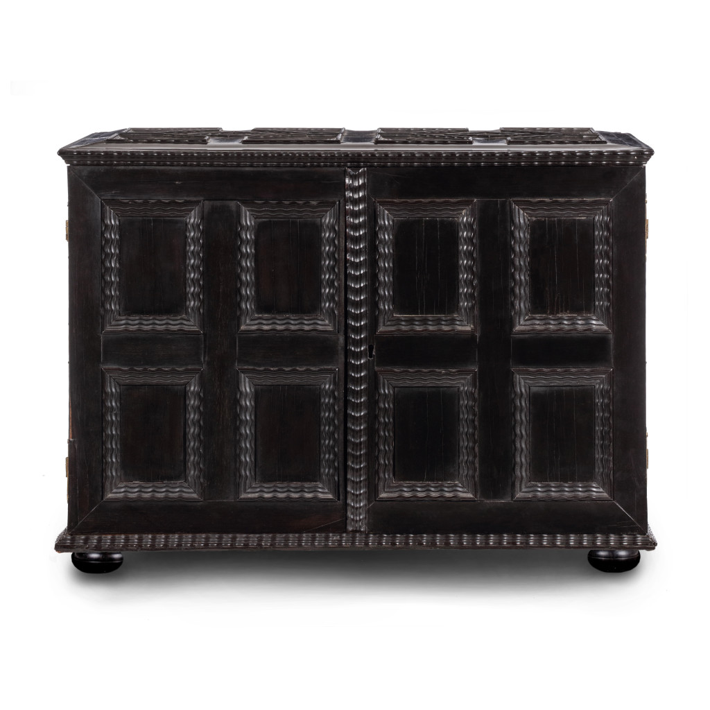 An engraved mother-of-pearl inlaid collector's cabinet by Herman Doomer (ca. 1595–1650)