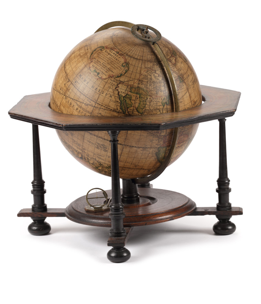 A rare and fine terrestrial table-globe by Johann Gabriel Doppelmayr (1671-1750)