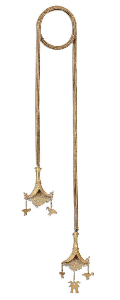 A royal Sumbese gold ceremonial necklace or 'Kanatar'