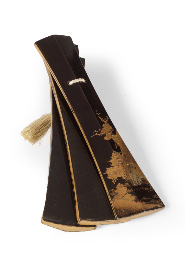 A Japanese lacquered Sanba instrument