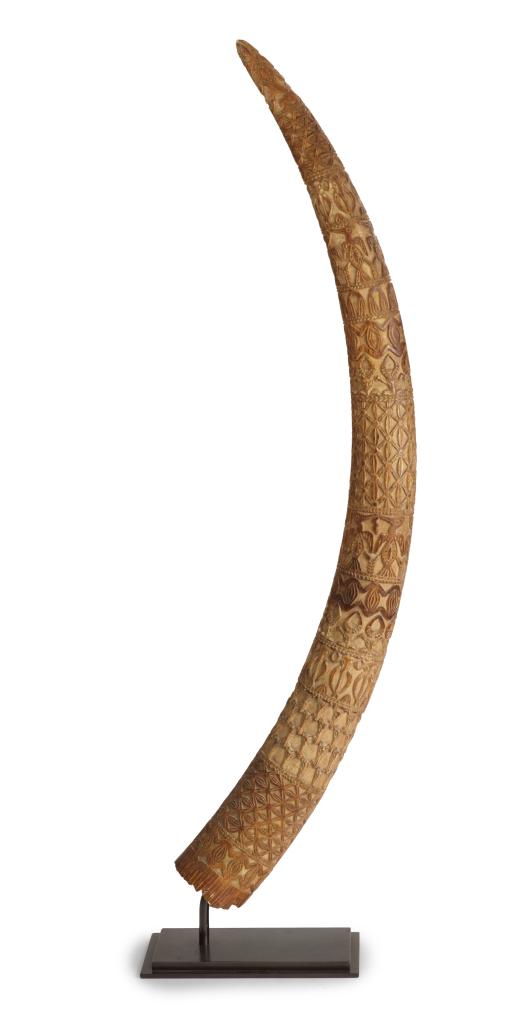 A royal Babanki carved elephant tusk