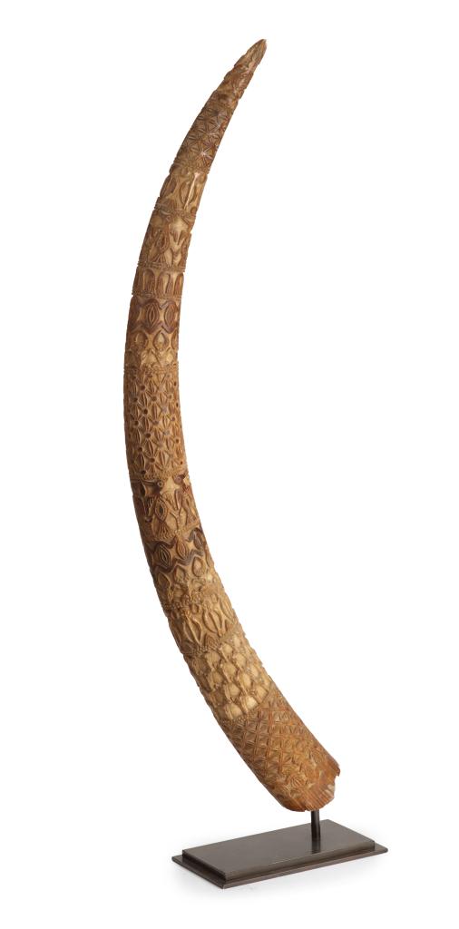 A royal Babanki carved elephant tusk