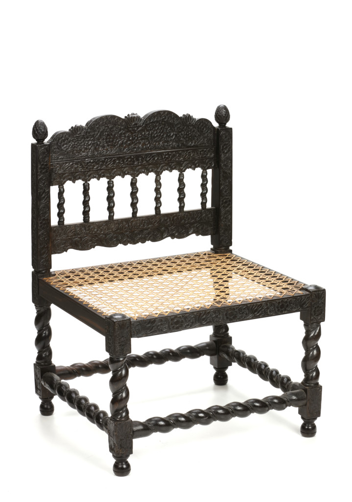 A Dutch-Colonial ebony chair