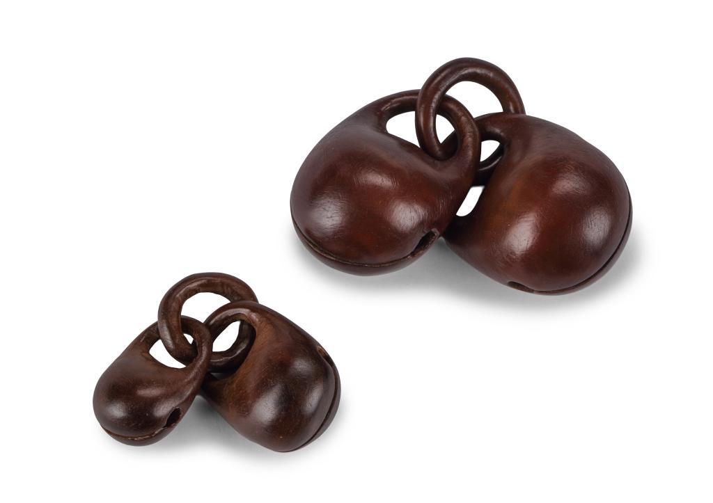 Two rare netsuke of linked bells