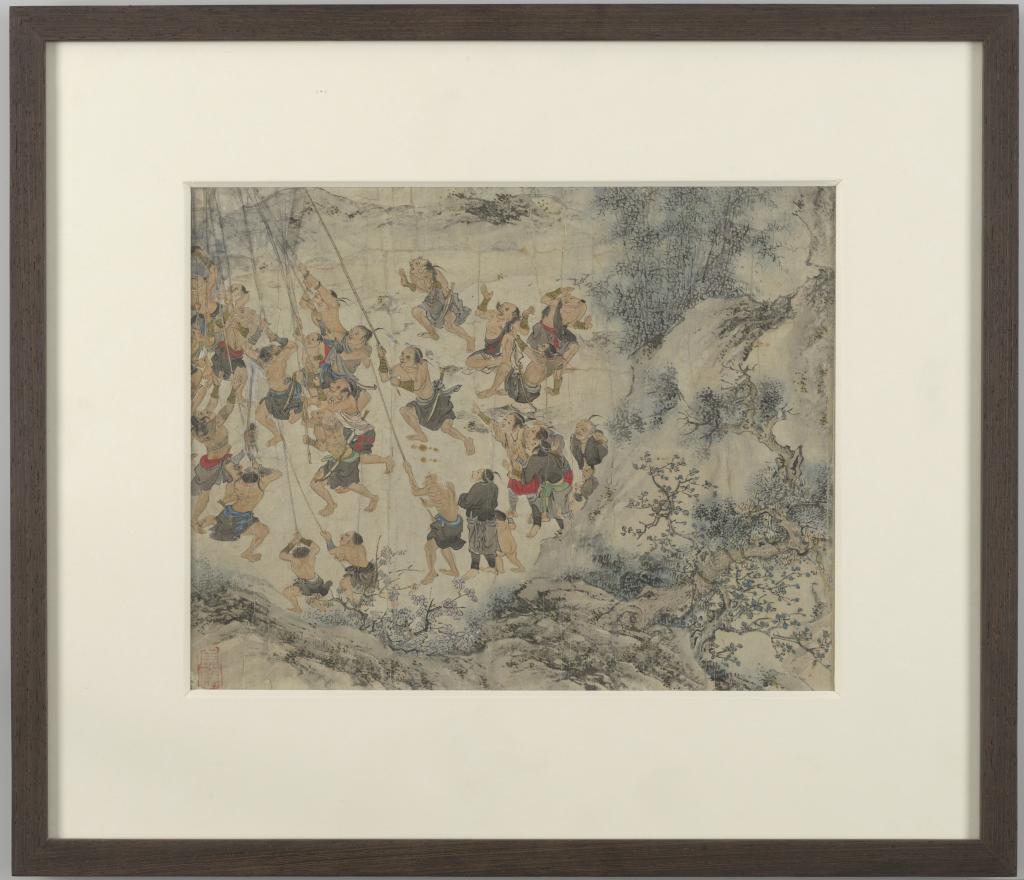 A pair of extremely rare drawings depicting Taiwanese Aborigines
