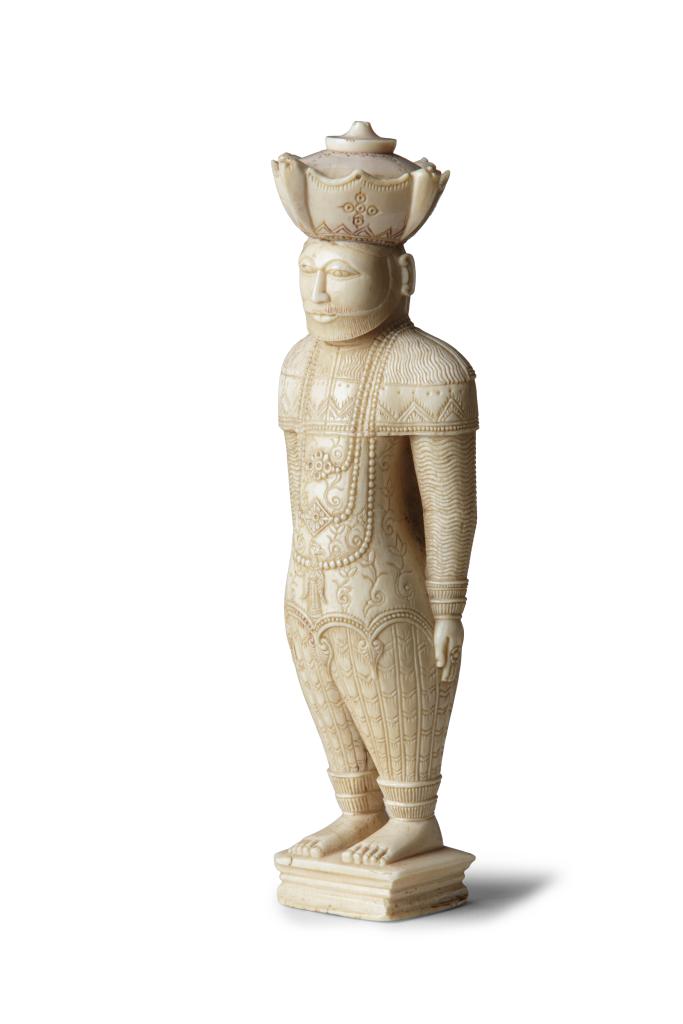 A Sinhalese ivory figure of a high nobleman