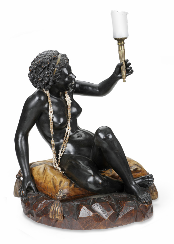 A French sculpture of an African female figure