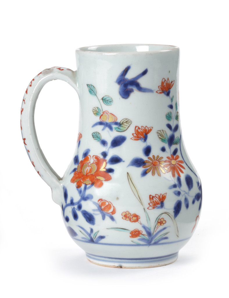 A Japanese Imari porcelain beer tankard