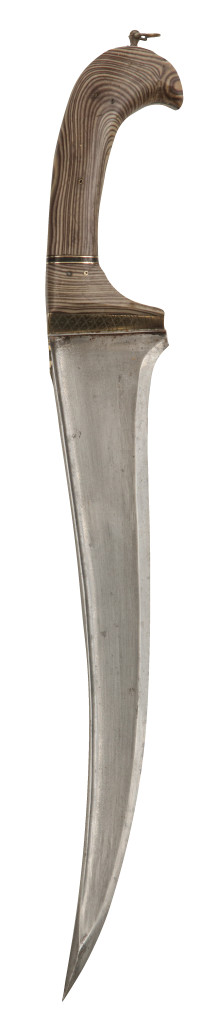 A banded agate Indian Pesh Kabz dagger