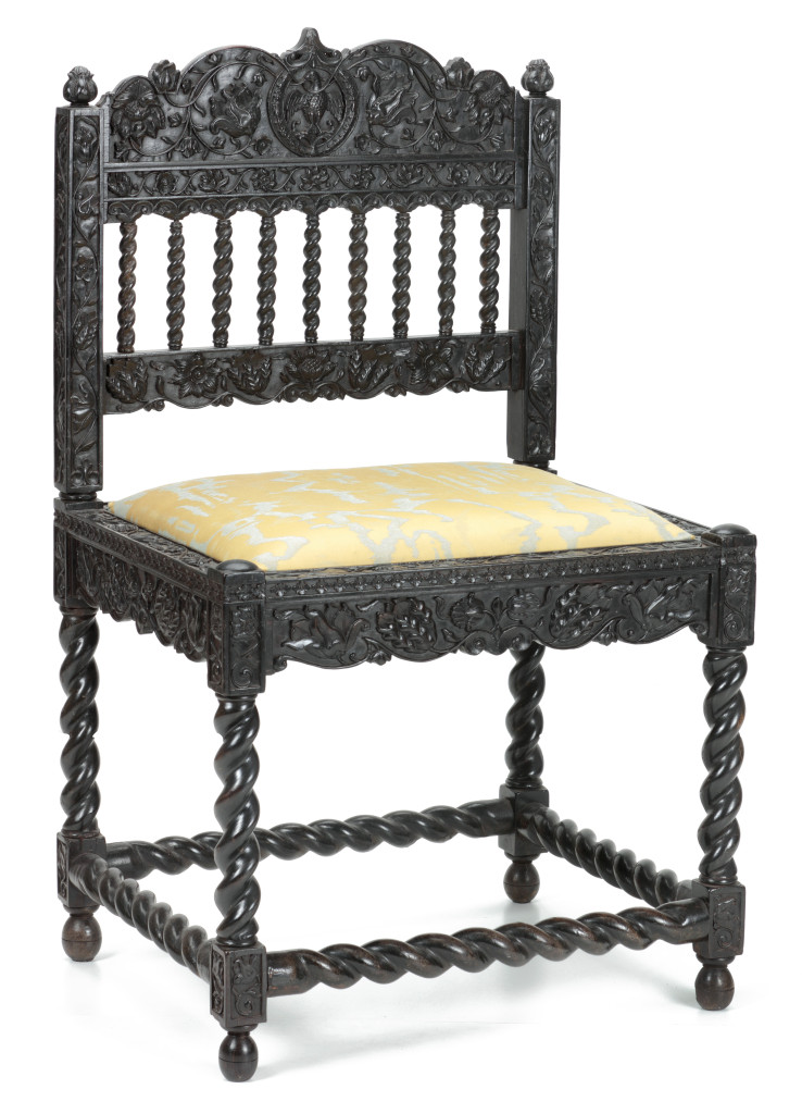 An Indian ebony side chair