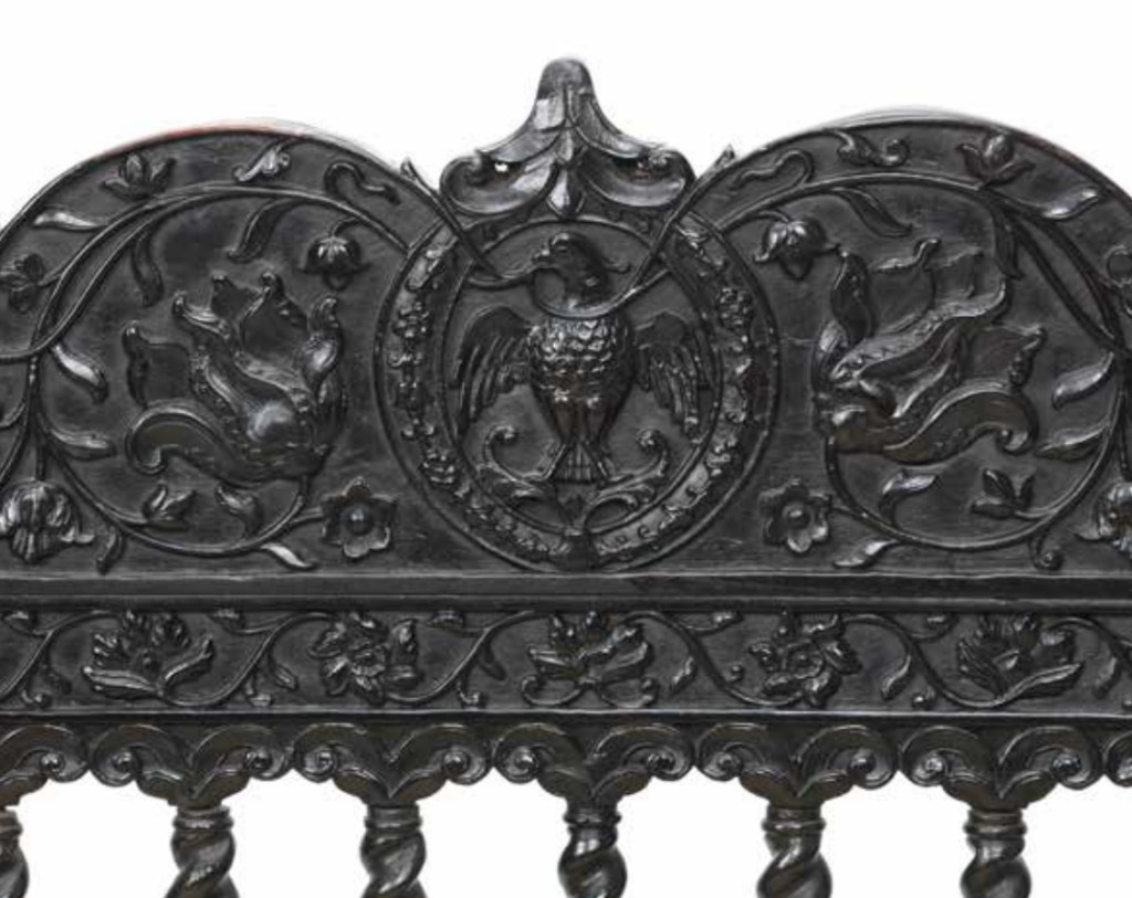 An Indian ebony side chair
